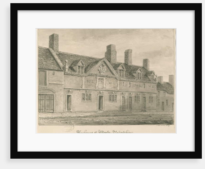 Uttoxeter Town - Almshouses by John Buckler