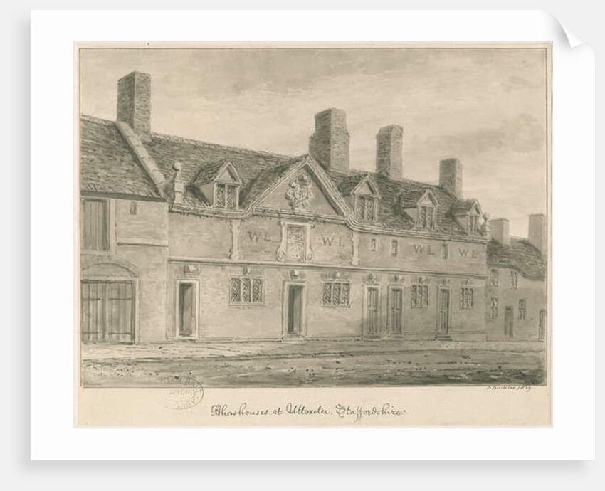 Uttoxeter Town - Almshouses by John Buckler