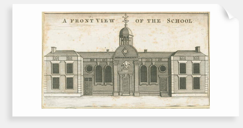 Wolverhampton - Grammar School: aquatint engraving, nd [c 1751] by School English