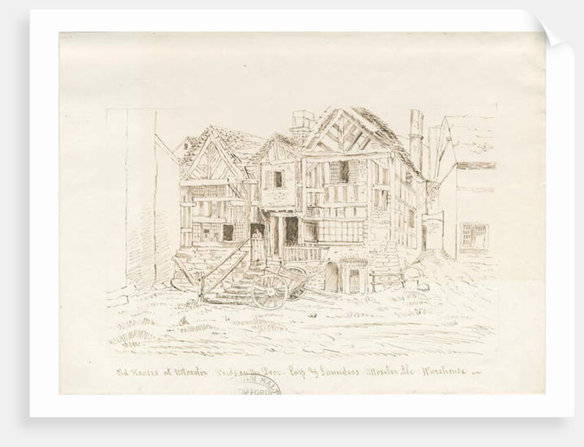 Uttoxeter Town - Ale Warehouse: pen and ink drawing, nd [?mid 19th cent] by John Robert Fernyhough