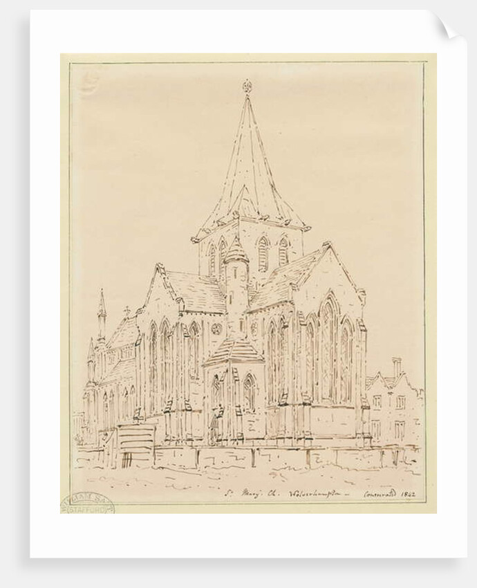 Wolverhampton - St. Mary's Church by Thomas Peploe Wood