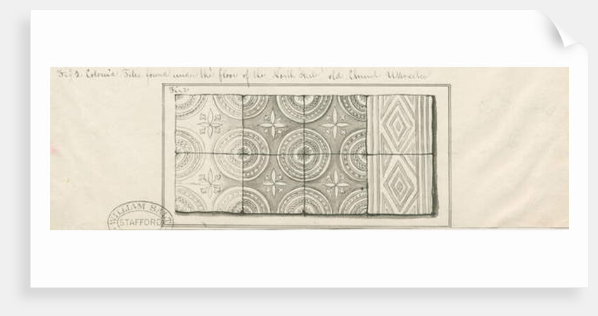 Uttoxeter Church - Coloured tiles found under floor of North Aisle by John Robert Fernyhough
