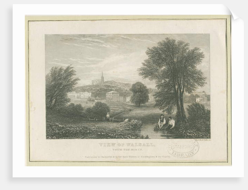 Walsall Town - North View: engraving, nd [19th cent] by School English