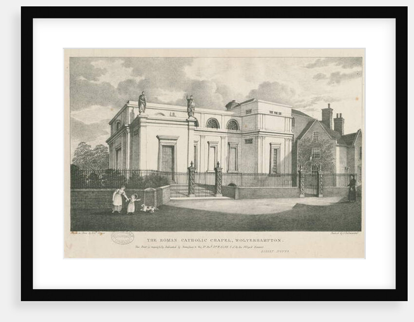 Wolverhampton - The Roman Catholic Chapel: lithograph by Robert Noyes