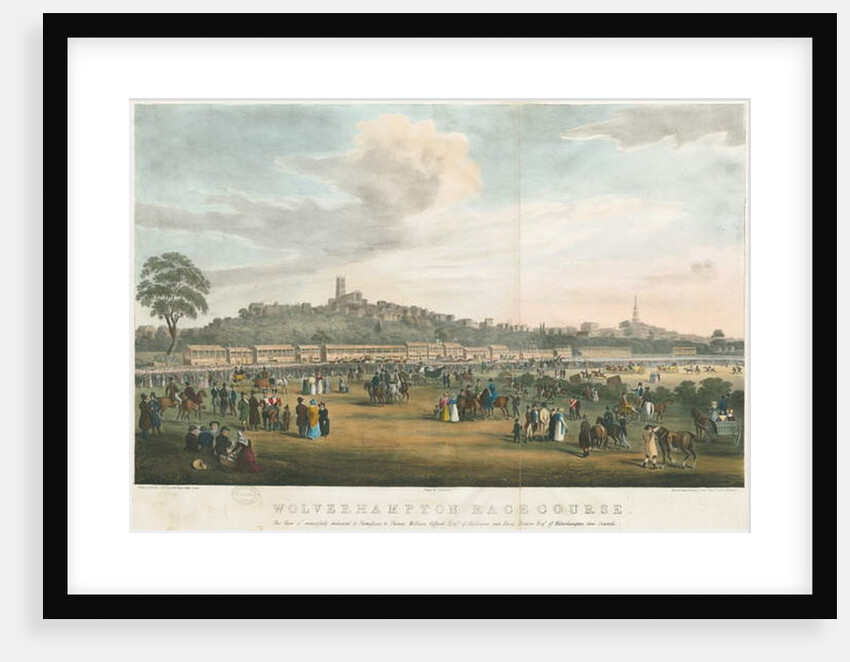 Wolverhampton - Race Course: coloured lithograph, nd [c 1826] by Robert Noyes