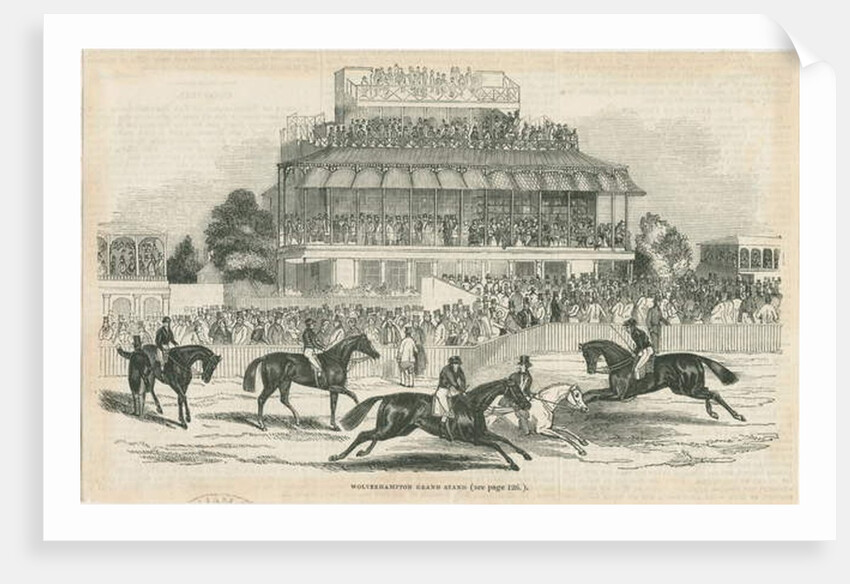 Wolverhampton - Grand Stand: woodcut engraving, nd [c 1844] by School English