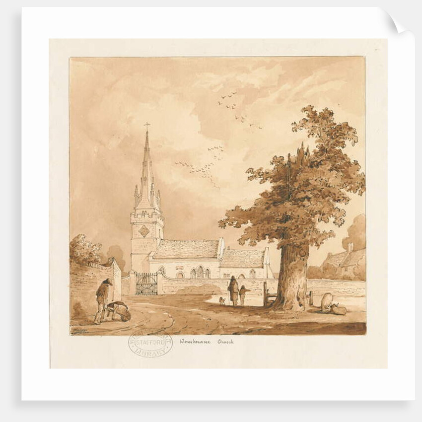 Wombourne Church by Thomas Peploe Wood