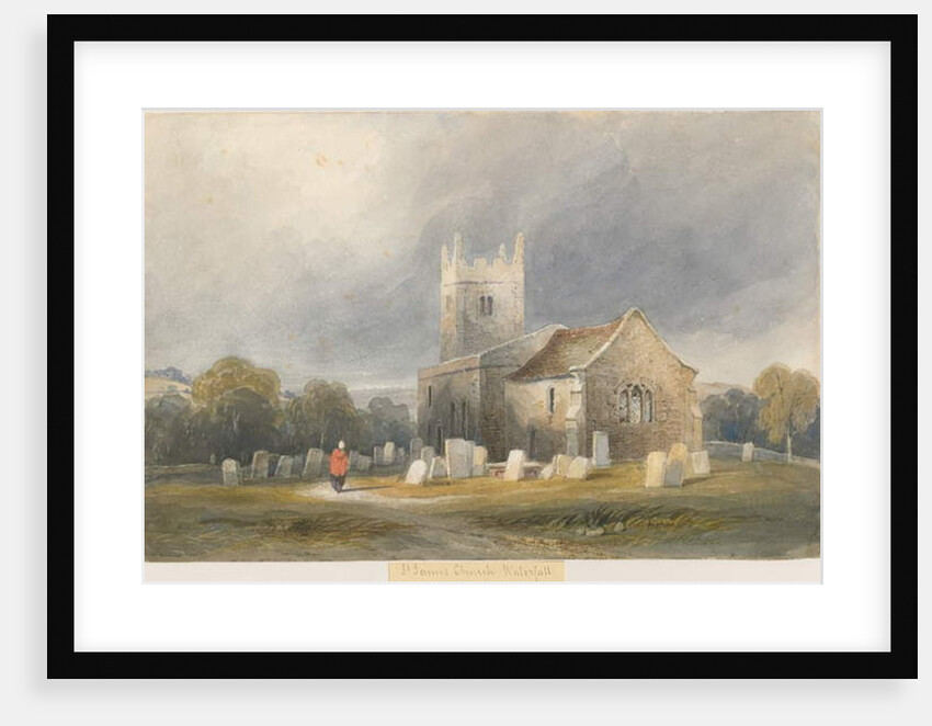 Waterfall Church: water colour painting, nd [c1830-1840] by Lewis John Wood