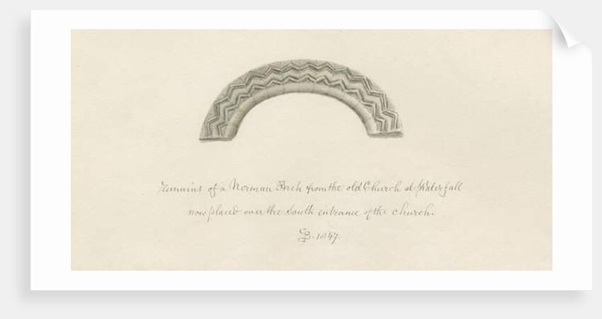 Waterfall Church - Remains of a Norman Arch by John Buckler