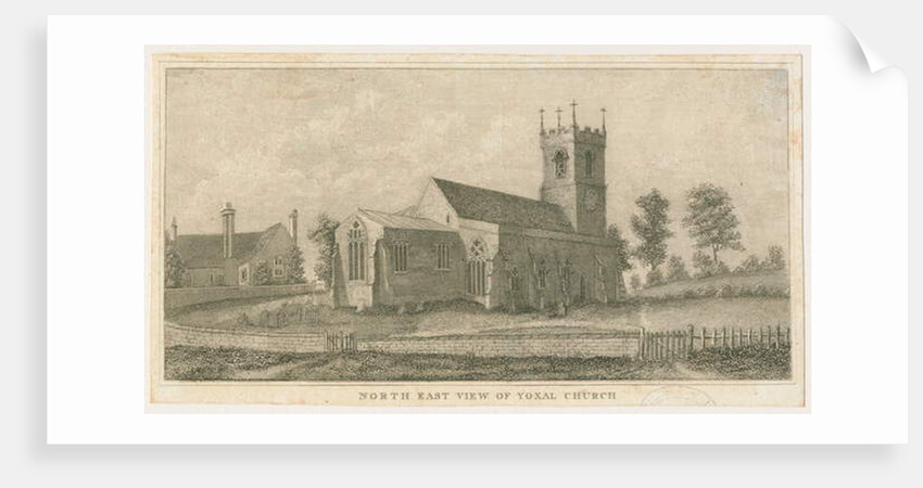 Yoxall Church: engraving, nd [c 1798] by Stebbing Shaw