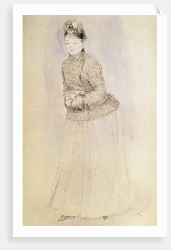 Woman with a Muff, 1883-84 by Pierre Auguste Renoir