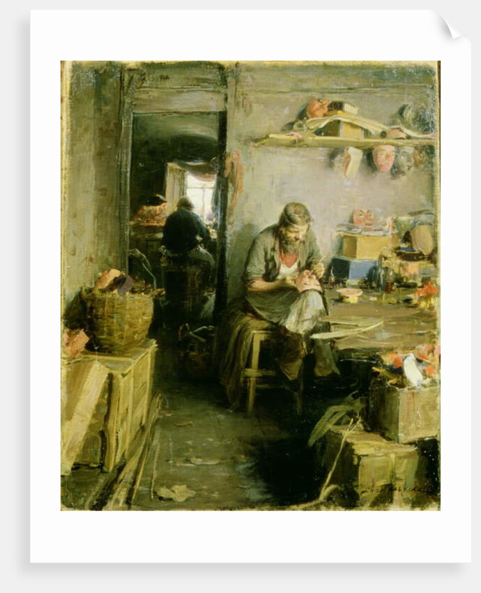 In the Mask Studio, 1897 by Abram Efimovich Arkhipov