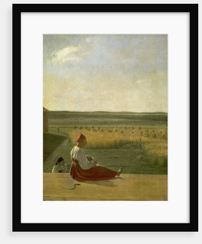 Harvesting in Summer, 1820s by Aleksei Gavrilovich Venetsianov