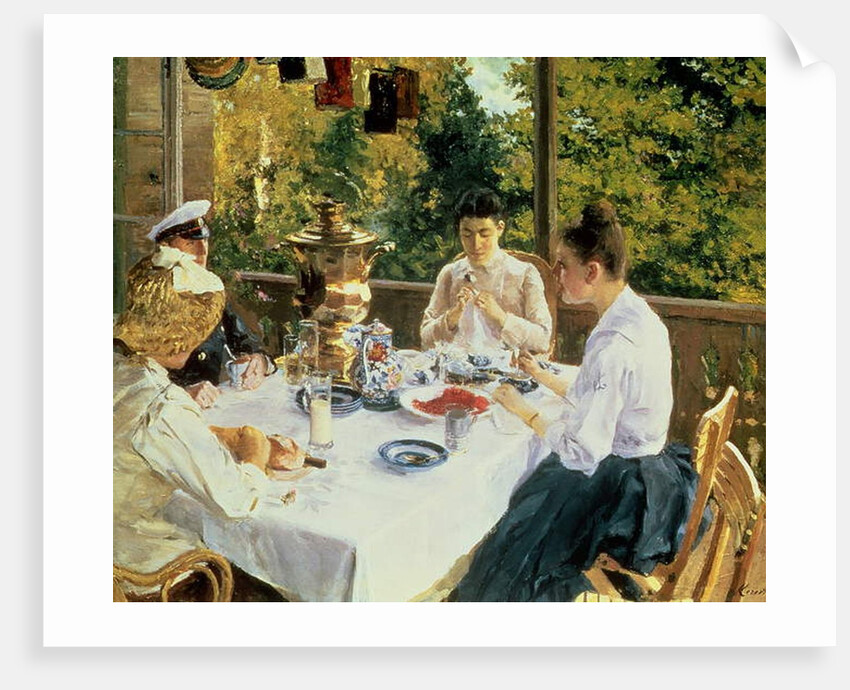 At the Tea-Table, 1888 by Konstantin Alekseevich Korovin