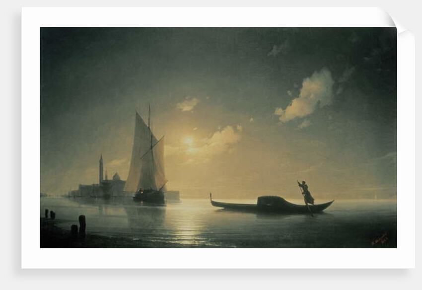 Gondolier at Sea by Night, 1843 by Ivan Konstantinovich Aivazovsky