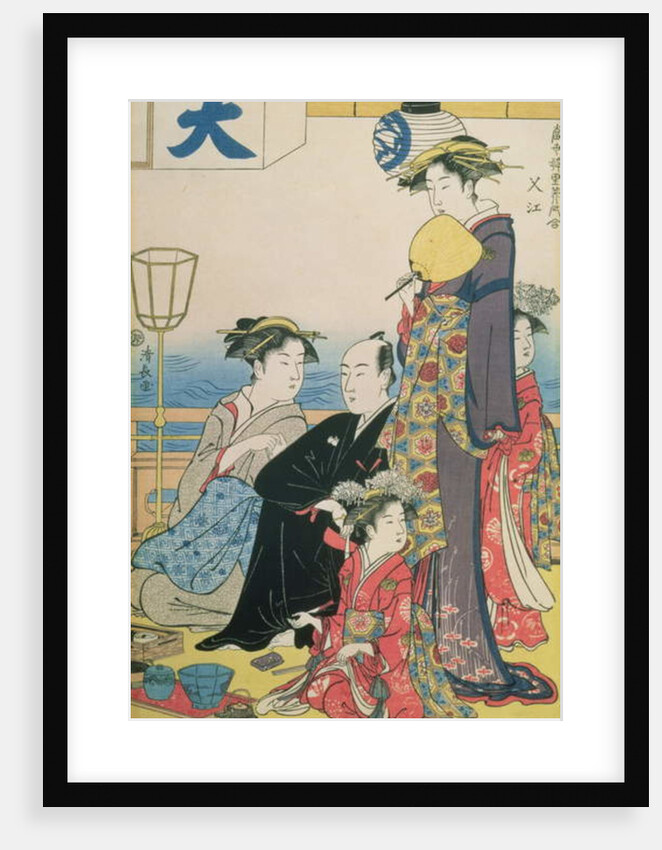 Women of the Gay Quarters, right hand panel of a diptych by Torii Kiyonaga