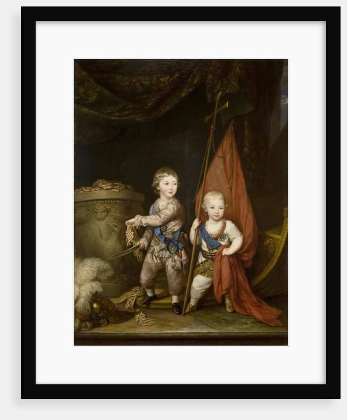 Portrait of Grand Dukes Alexander Pavlovich and Constantine Pavlovich, as children, 1781 by Richard Brompton