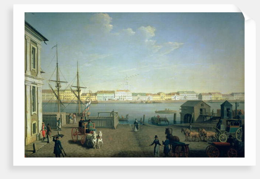 English Shore Street in St Petersburg, 1790s by Benjamin Patersson