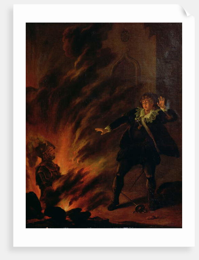 Hamlet and the Ghost of his Father by English School