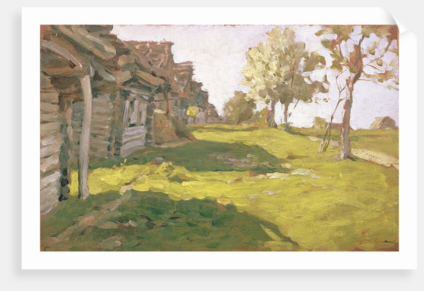 Sunlit Day. A Small Village, 1898 by Isaak Ilyich Levitan