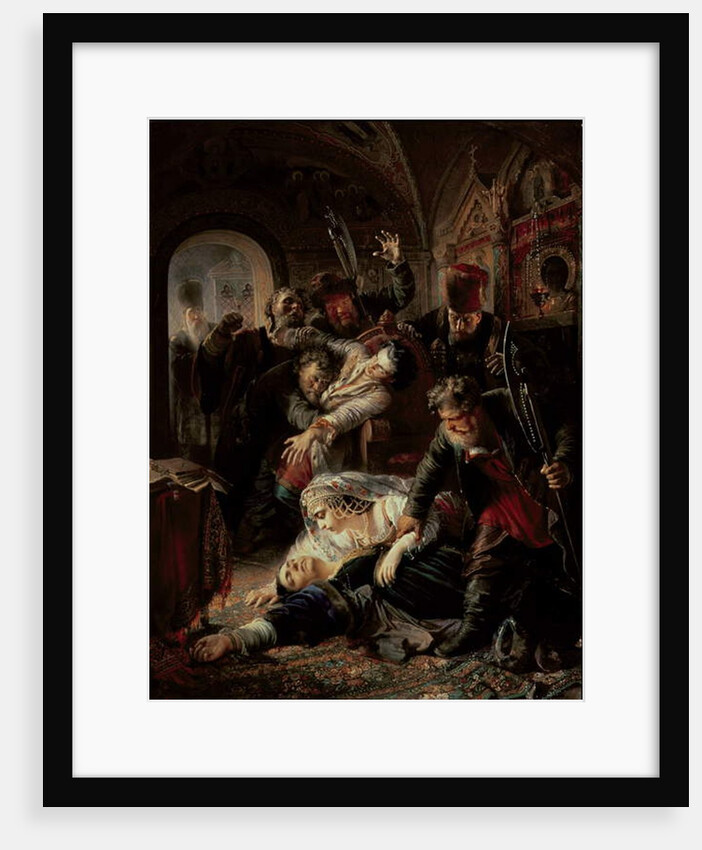 Hired Assassins Killing Tzar Boris Fyodorevich Godunov's Son, 1862 by Konstantin Egorovich Makovsky
