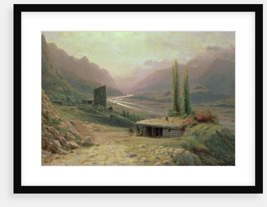 Caucasian Canyon, 1893 by Lef Feliksovich Lagorio