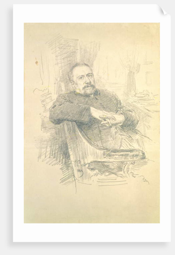 Portrait of Nikolaj Leskov (1831-95), 1889 by Ilya Efimovich Repin