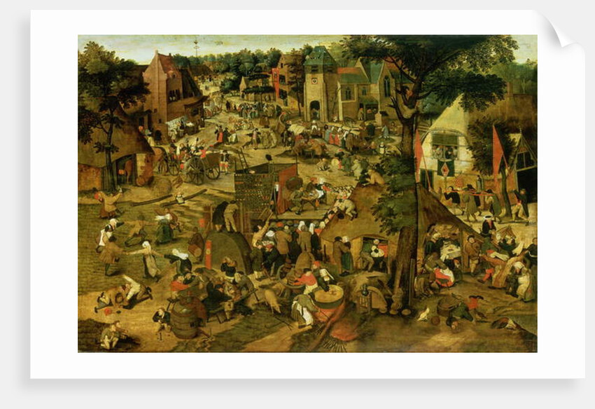Fair with Theatrical Presentation c.1600 by Pieter the Younger Brueghel