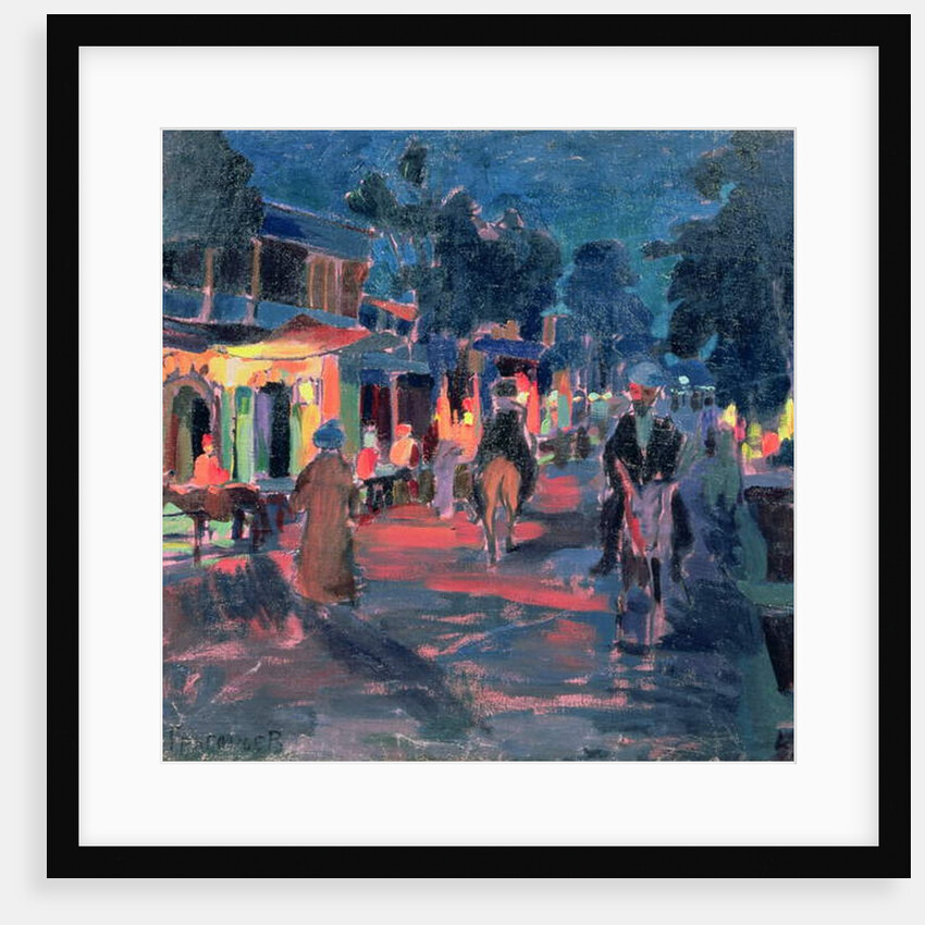 Night Cafe, 1910s by Nikolai Grigoryev