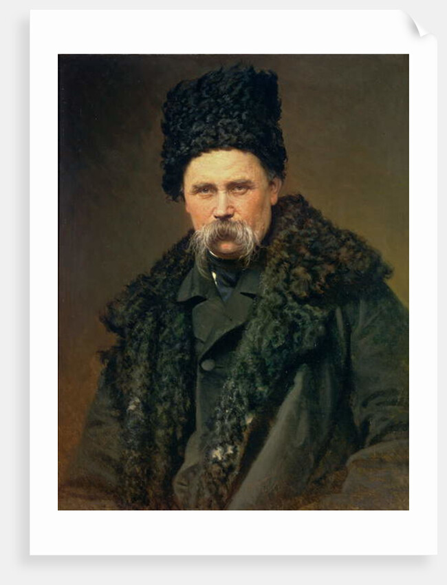 Portrait of the Ukranian Author Taras Grigorievich Shevchenko, 1871 by Ivan Nikolaevich Kramskoy
