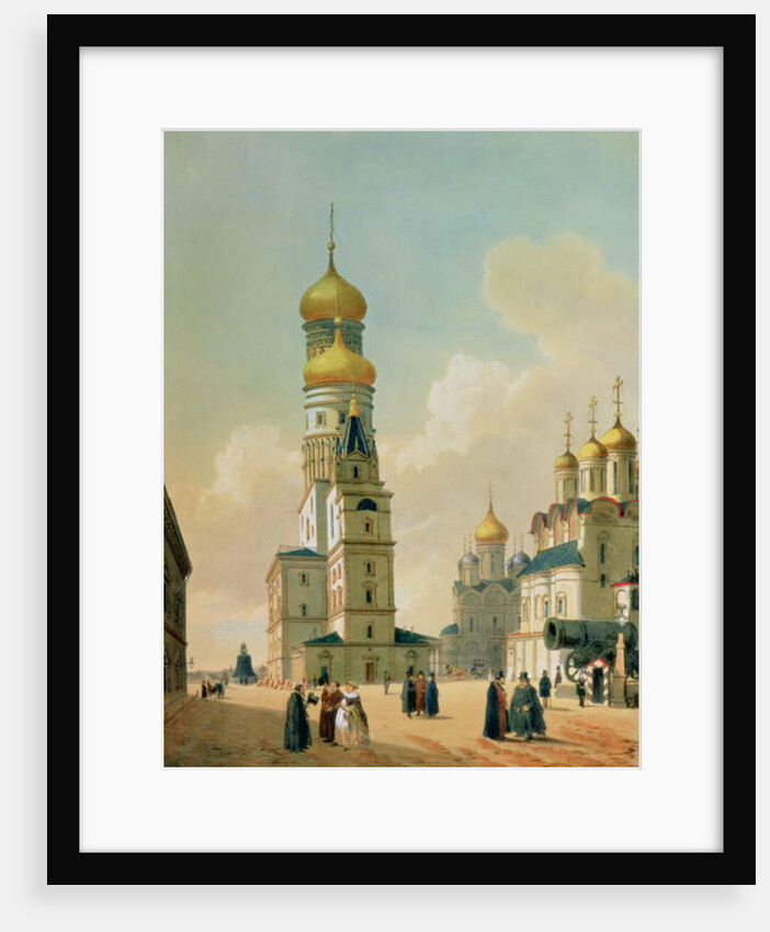 Ivan the Great Bell Tower in the Moscow Kremlin, printed by Lemercier, Paris, 1840s by Felix (after) Benoist