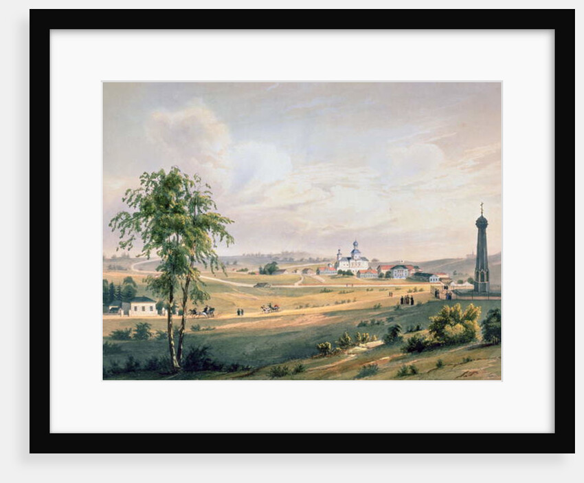 View of Borodino, the location of the decisive Battle, printed by J. Jacottet by French School