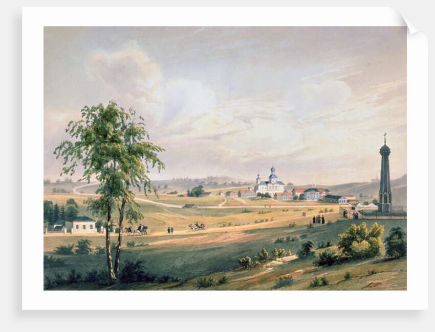 View of Borodino, the location of the decisive Battle, printed by J. Jacottet by French School