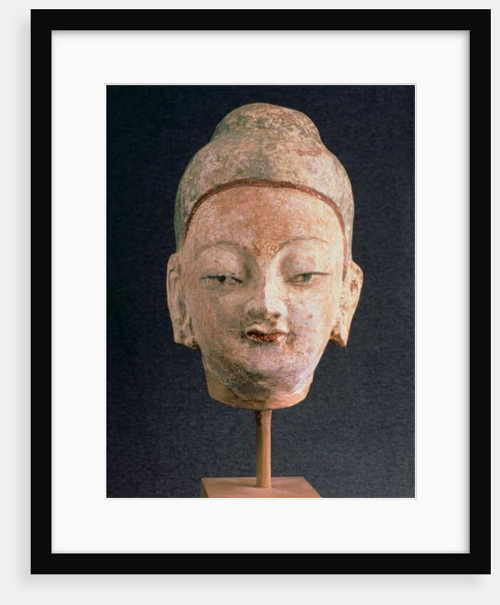 Head of a statue of Buddha, from Bezeklik, 9th-10th century by Xingjiang Xingjiang