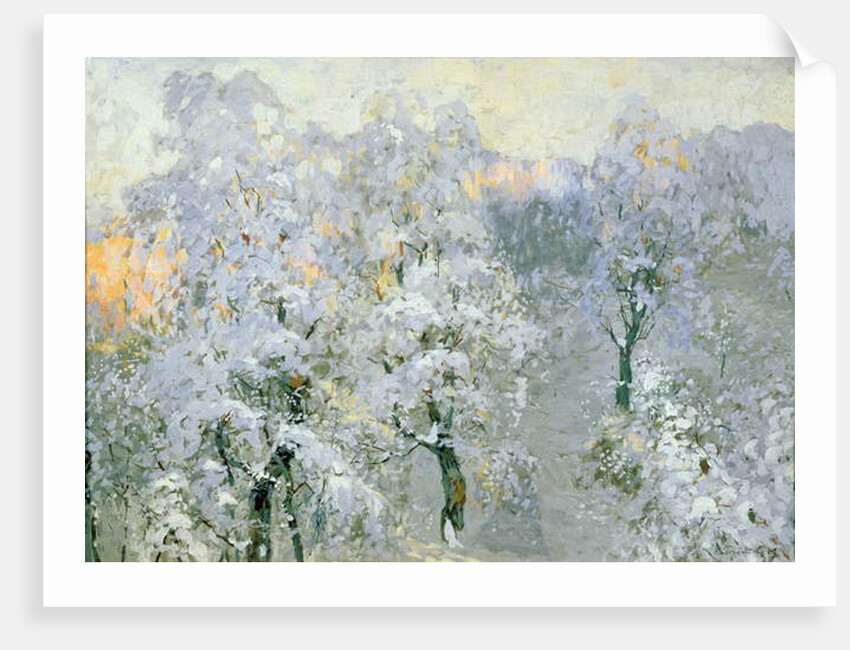 Trees in Wintry Silver, 1910 by Konstantin Ivanovich Gorbatov