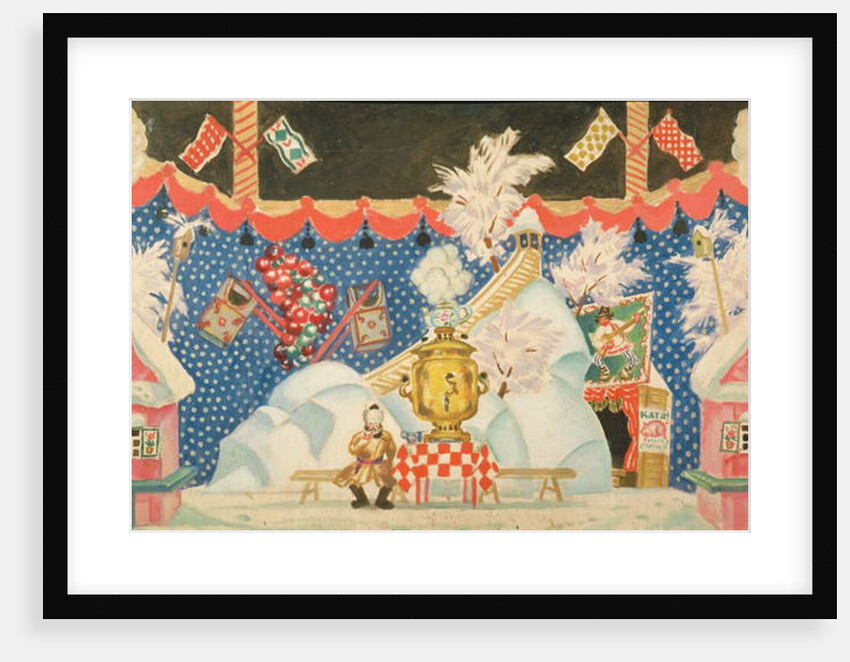 View in Tula, a sketch for E. Zamyatin's play, 'The Flea', 1925-26 by Boris Mikhailovich Kustodiev