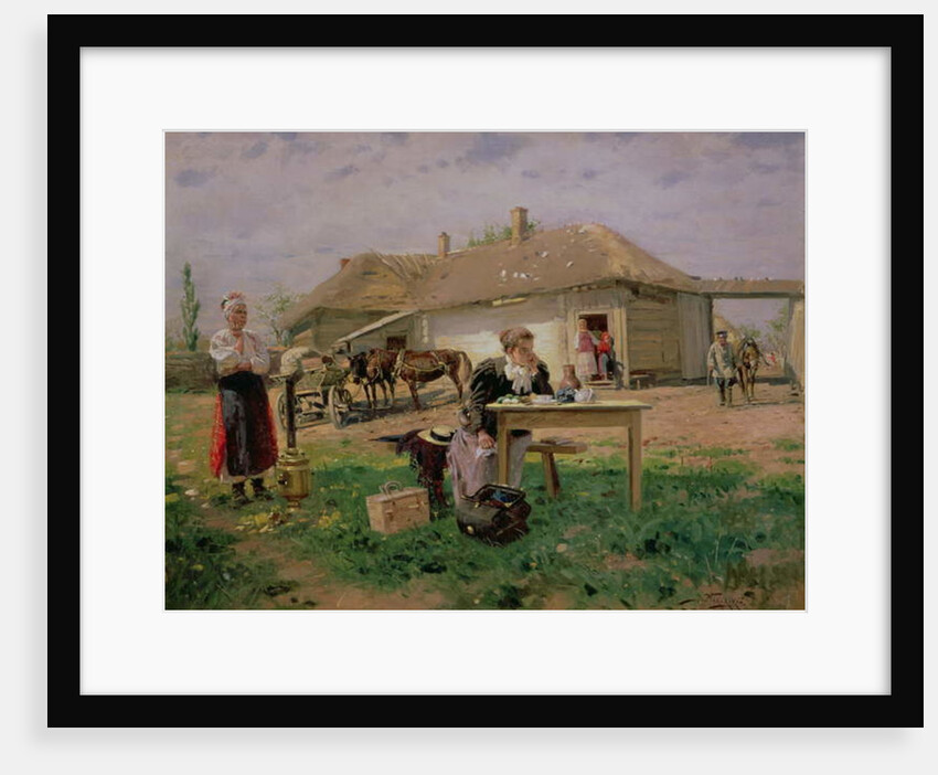 Arrival of a School Mistress in the Countryside, 1897 by Vladimir Egorovic Makovsky