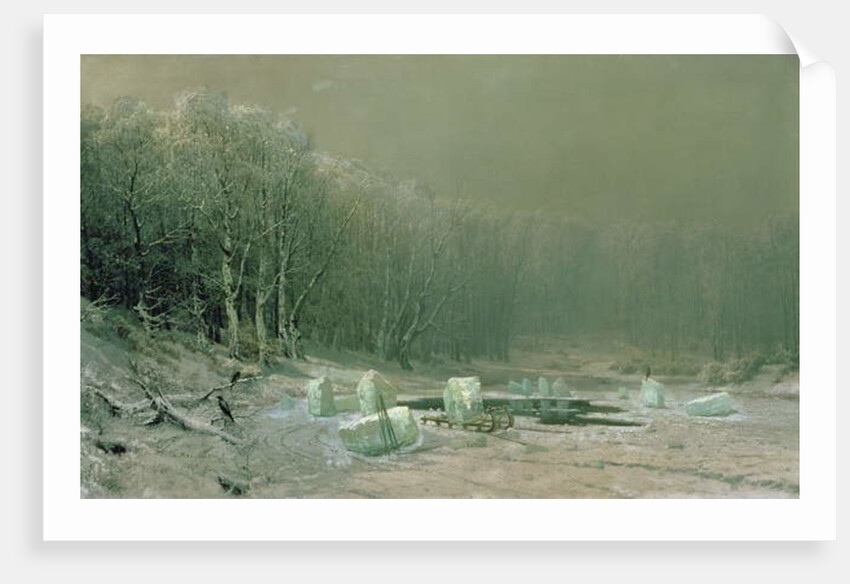 Winter, the Laying Off of Ice, 1878 by Arseniy Ivanovich Meshchersky