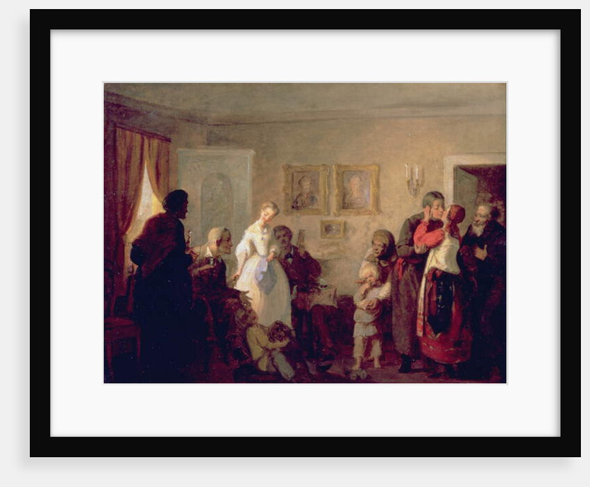 Congratulating the Newly-Weds in a Manor House, 1860 by Grigori Grigorievich Mjasoedov