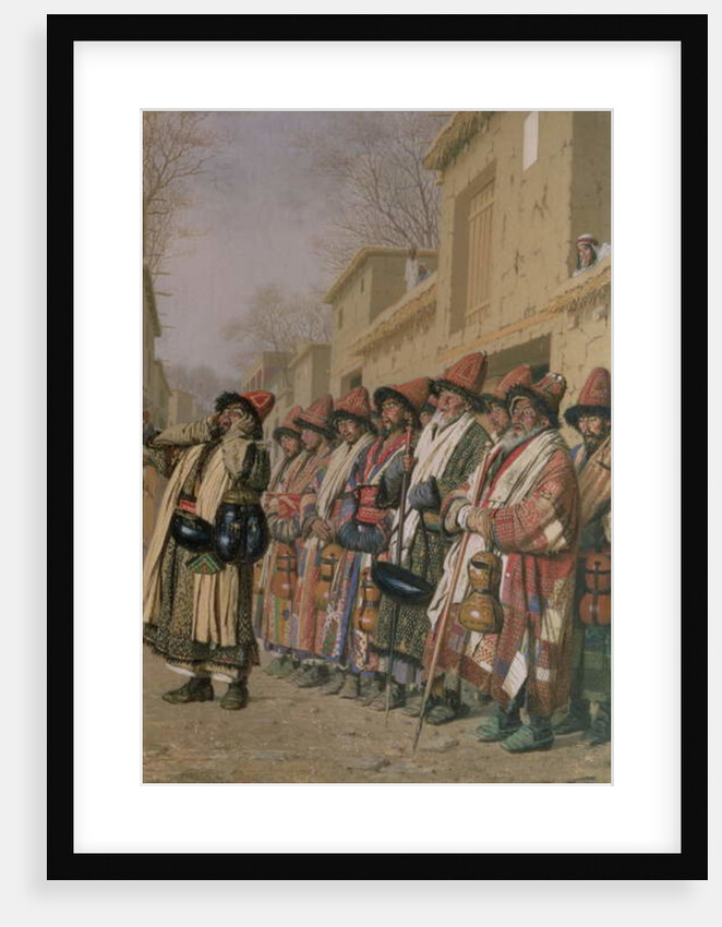 Dervishes' Chorus Begging Alms in Tashkent, 1870 by Piotr Petrovitch Weretshchagin
