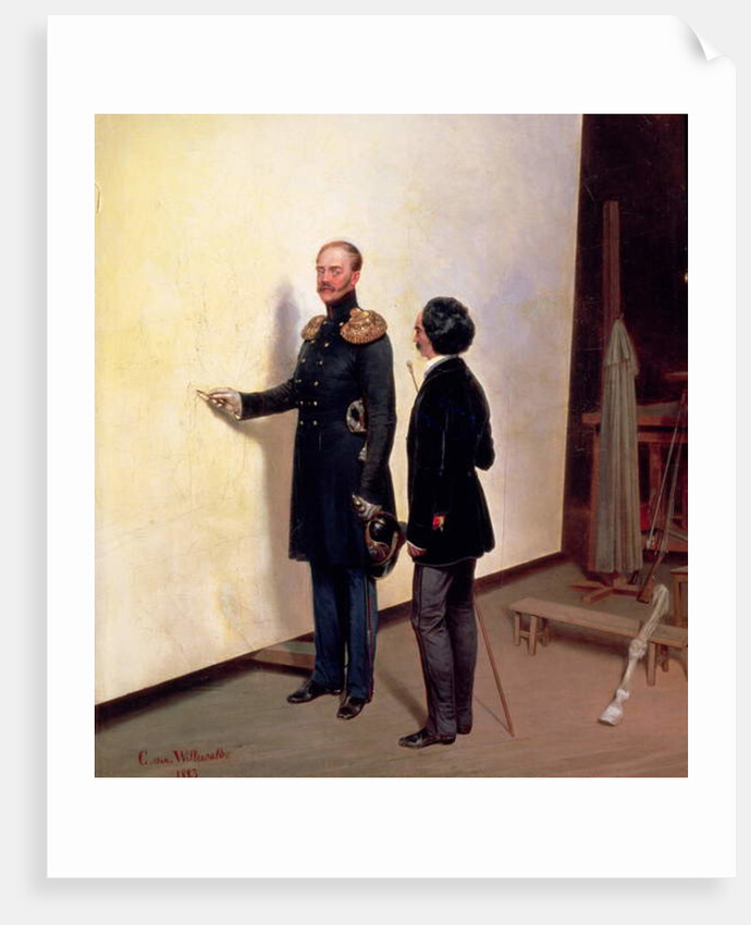 Tsar and Artist - Nikolay I in the Artist's Atelier, 1883 by Bogdan Pavlovich Villeval'de