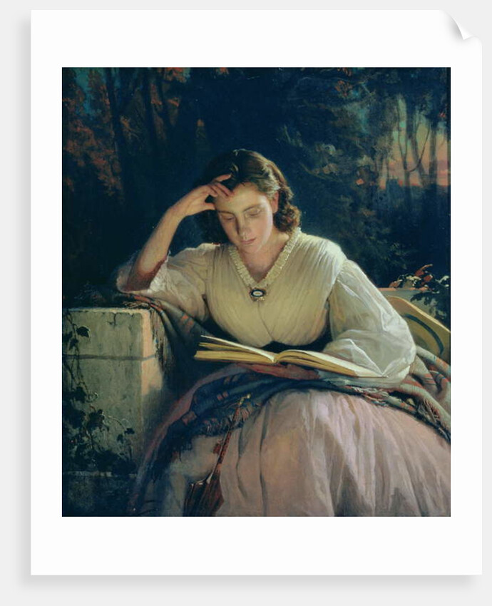 Reading, 1863 by Ivan Nikolaevich Kramskoy