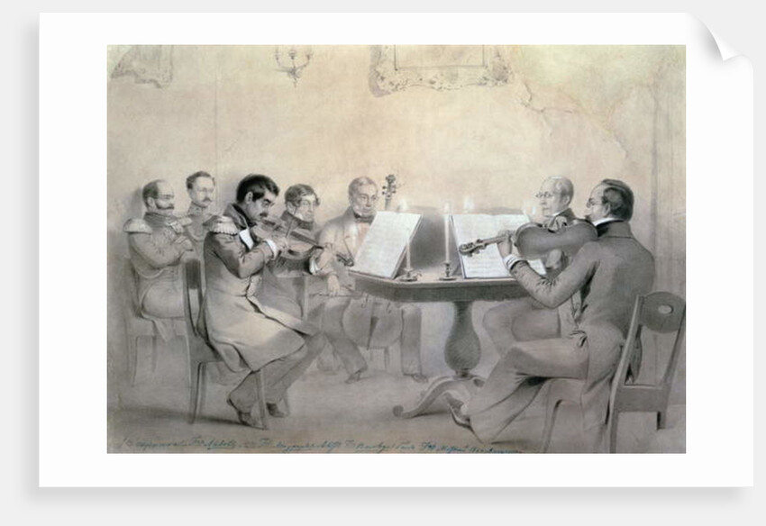 Quartet of the Composer Count A. F. Lvov, 1840 by R. Rorbach