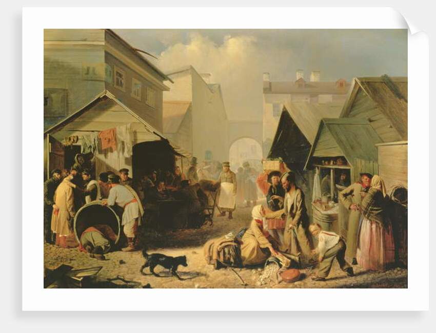 Refreshment Stall in St. Petersburg, 1858 by Adrian Markovich Volkov