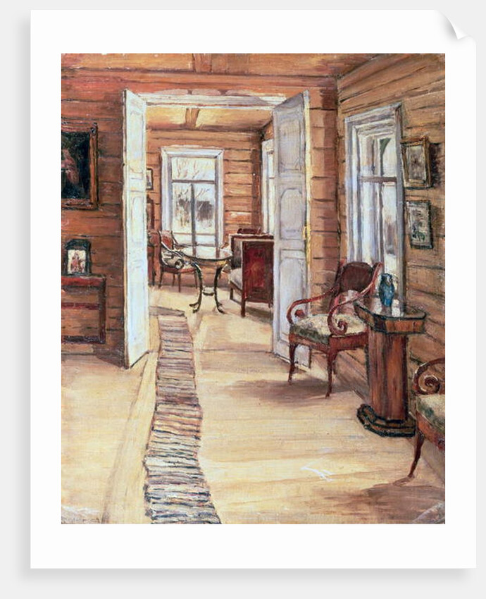 Interior of L. Panteleev's house in Murmanov, 1913 by Anna Nikolaeva Karinskaya