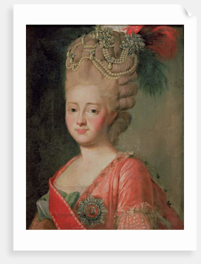 Portrait of Empress Maria Fyodorina, 1770s by Alexander Roslin