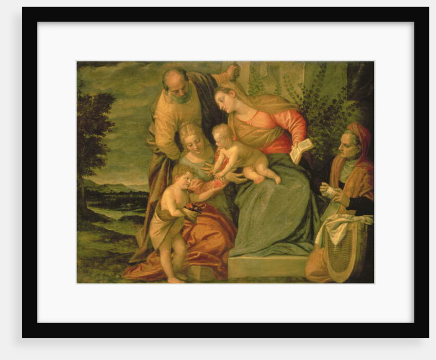 The Holy Family with St. Elizabeth and John the Baptist by (1528-88) Veronese