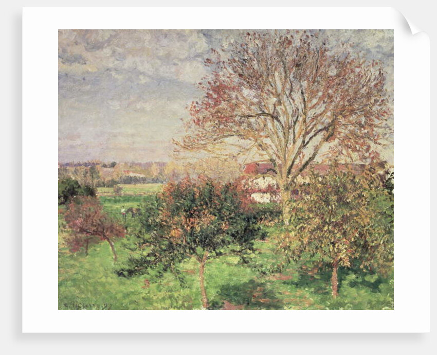 Autumn morning at Eragny, 1897 by Camille Pissarro