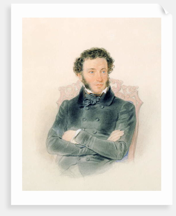 Portrait of Alexander Pushkin 1836 by Piotr Ivanovich Sokolov