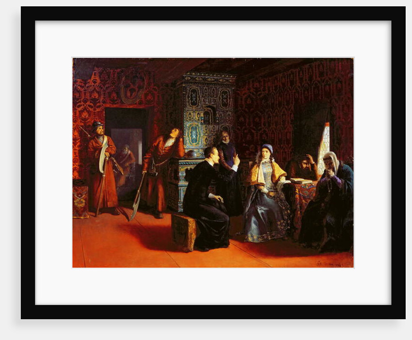 Marina Mniszech under Arrest with A Priest, 1883 by Mikhail Konstantinovich Klodt
